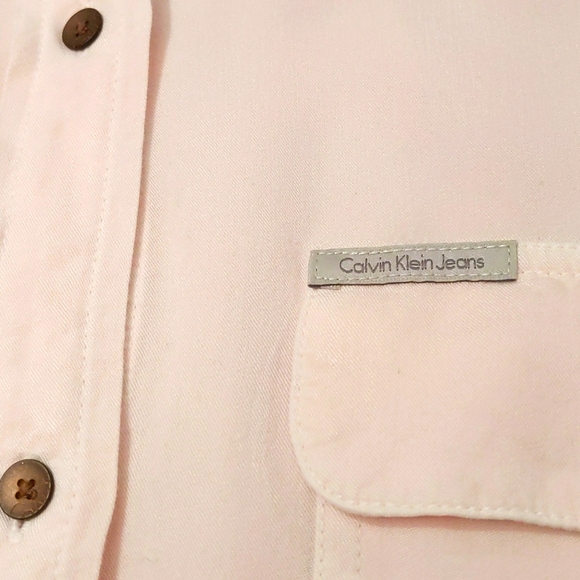 Calvin Klein Jeans Pink Button Down Shirt - Picture 7 of 11